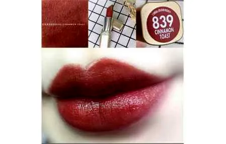 欧莱雅839口红 最适合秋冬的脏橘色