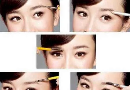 自然眉形的画法步骤图解