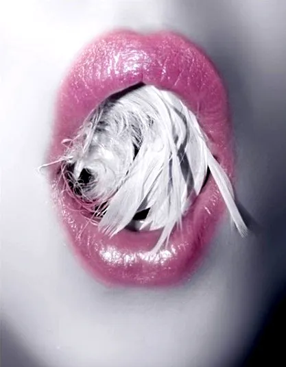 2012时尚艺术咬唇妆创意图片 唇妆上的花样年华