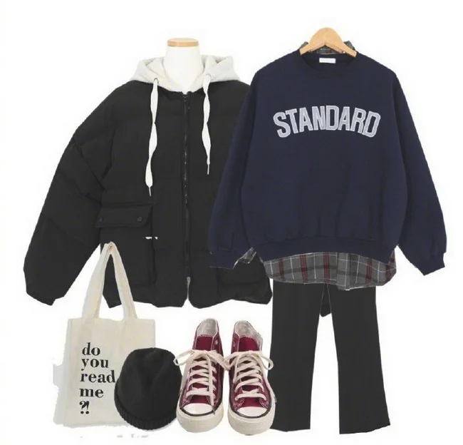 一衣多搭:黑色短款羽绒服的9种搭配