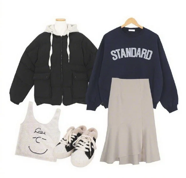 一衣多搭:黑色短款羽绒服的9种搭配