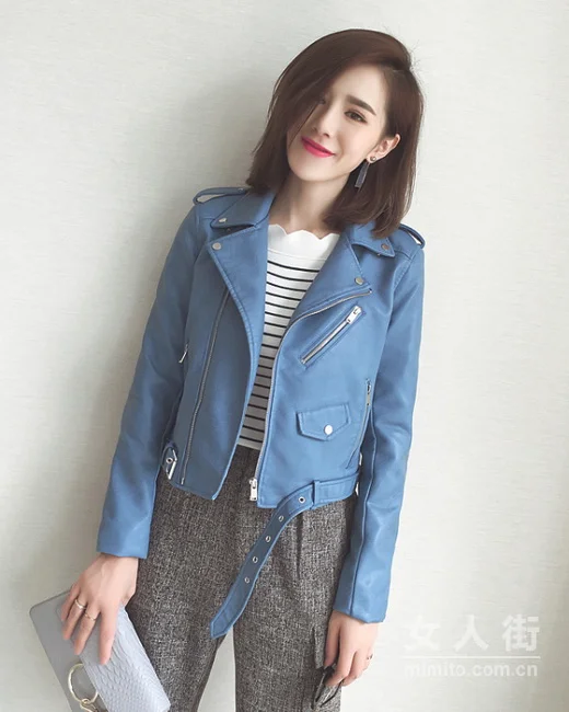 机车皮衣的搭配，女生也能帅到窒息