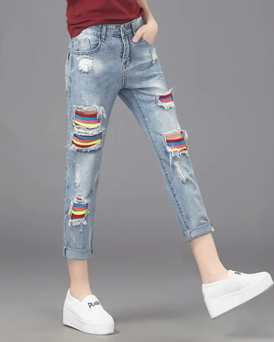 率性做自我,一条破洞牛仔裤就足够!