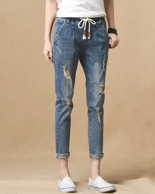 率性做自我,一条破洞牛仔裤就足够!