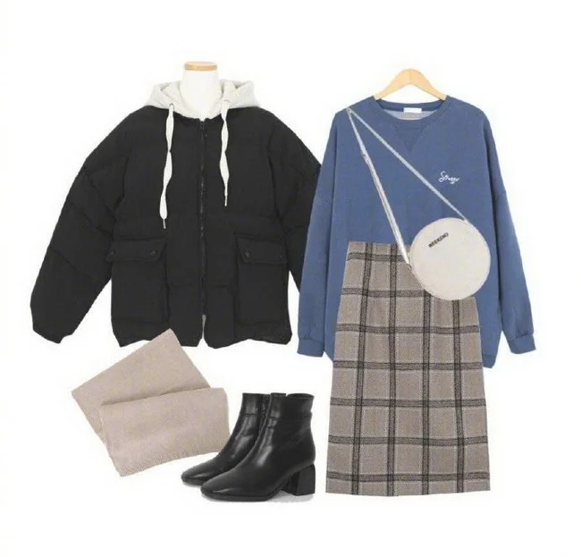 一衣多搭:黑色短款羽绒服的9种搭配