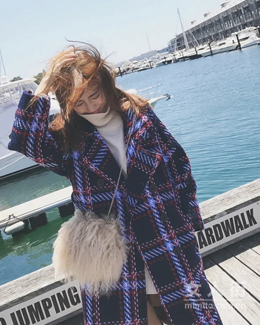 呢大衣+半身裙,秋冬凹造型这么穿!