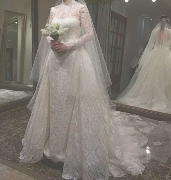 试穿实拍!2019最新时尚婚纱照片大全