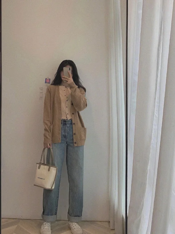 针织控女生秋冬#毛衣叠穿#搭配示范