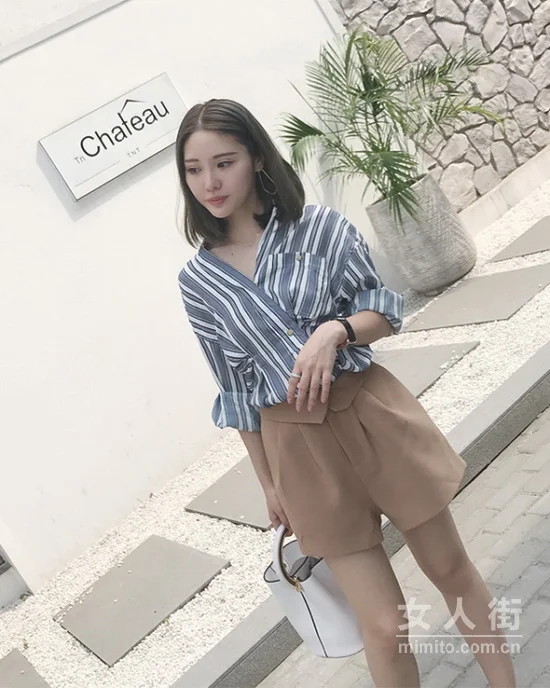 好看不过衬衫，显瘦不过竖条纹