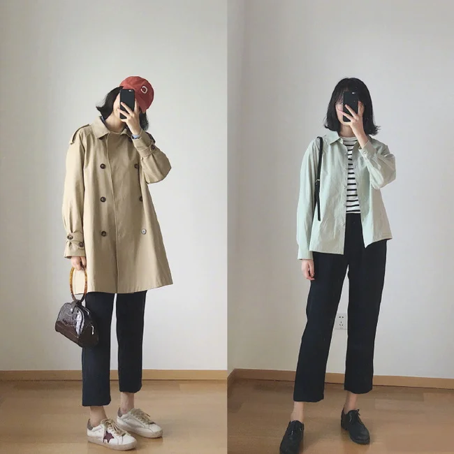 今天穿什么？女生烟管裤秋季显瘦穿搭示范