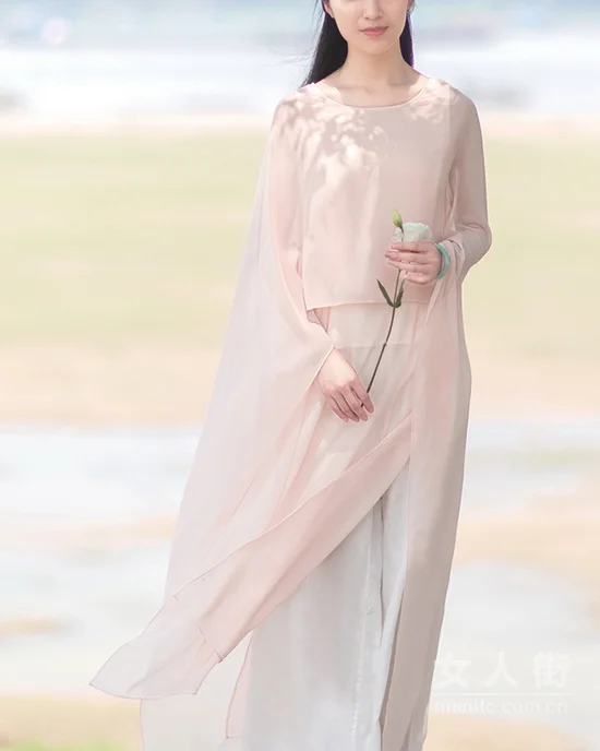 中式复古连衣裙，穿着像仙女一样飘逸