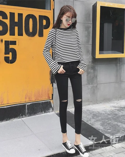 秋冬美妞的牛仔裤，要的就是腔调