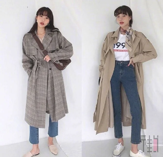 chic感十足的早春少女出行搭配