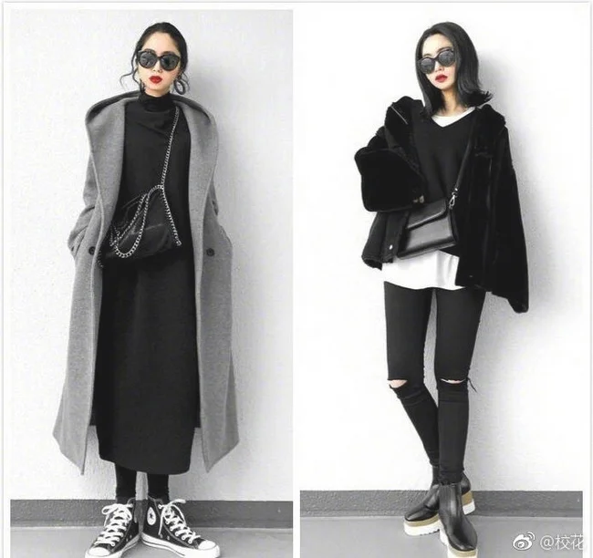 黑色控女生的12款黑色服饰搭配