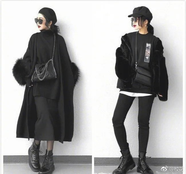 黑色控女生的12款黑色服饰搭配