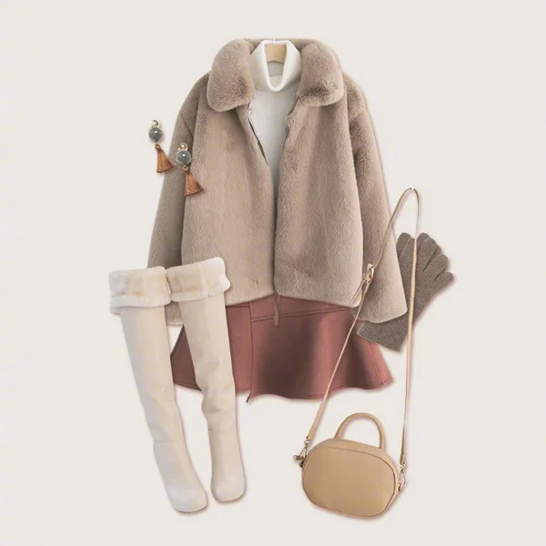 适合女生的暖色调实用冬季服饰搭配