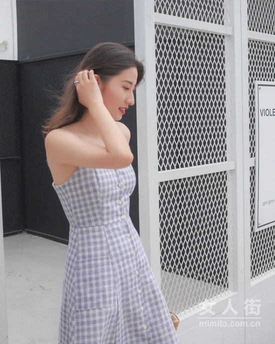 超in格子连衣裙,赋予你吸睛“格”调