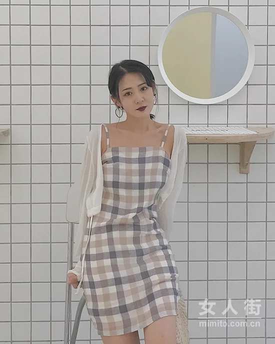 超in格子连衣裙,赋予你吸睛“格”调