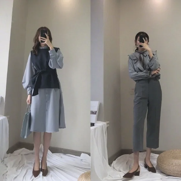 95后女生早秋气质休闲通勤风穿搭