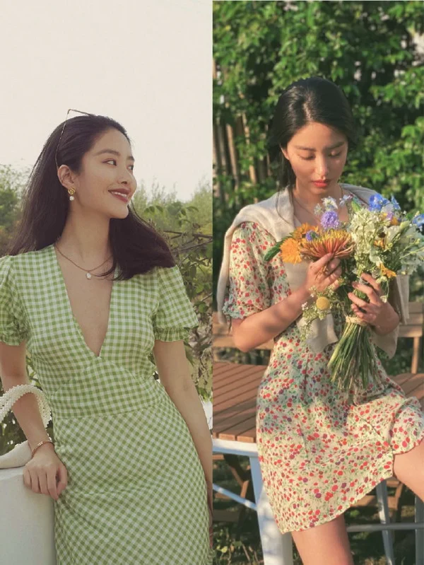 杨采钰穿搭图集，亚洲女孩的法式风情