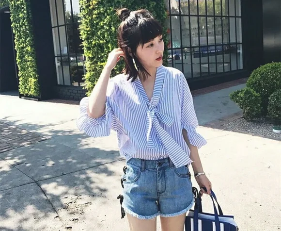 从清新到美艳，8月真丝衬衫搭配示范