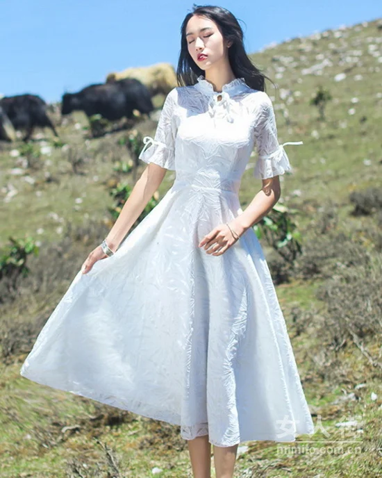 仙女范儿时尚连衣裙，气质就是不一样