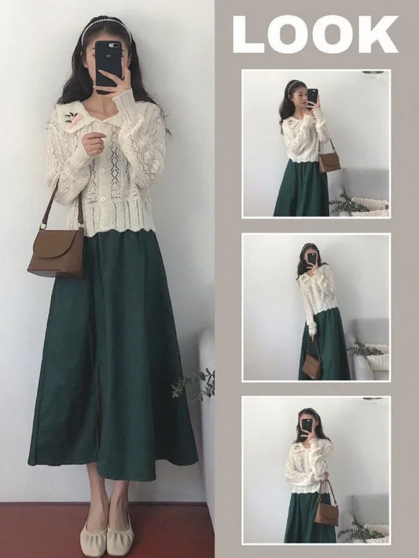 160小个子女人，秋冬温柔系穿搭示范