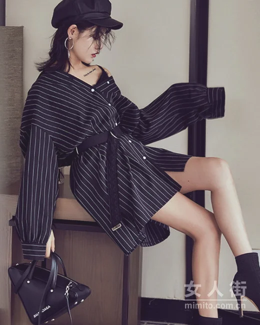 别致衬衣显心机,精致妞从头到尾穿搭