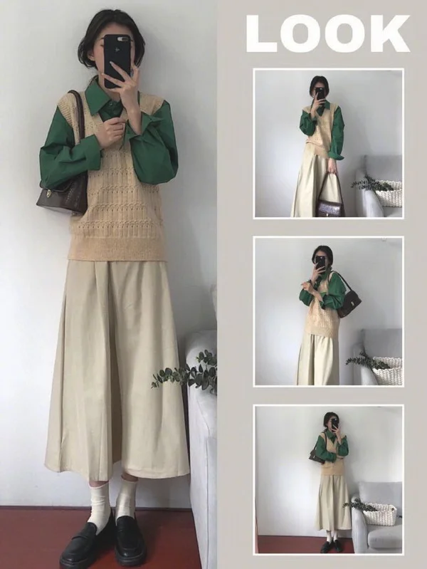 160小个子女人，秋冬温柔系穿搭示范
