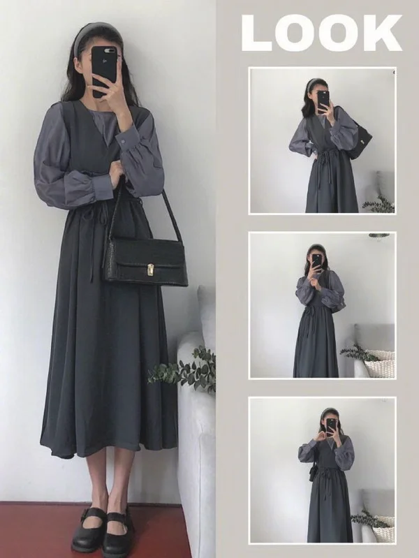 160小个子女人，秋冬温柔系穿搭示范