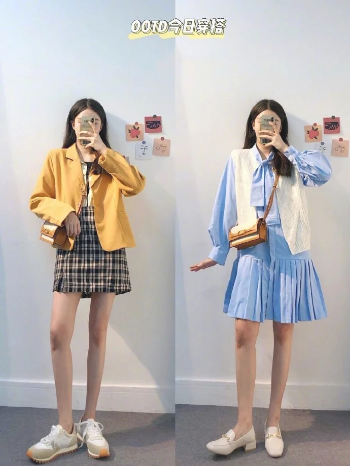 95后和00后女生，早秋日常基础款穿搭