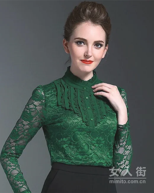 冬日蕾丝穿搭示范，娇媚有气质