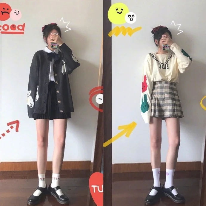 适合学生党女生的一组穿搭参考