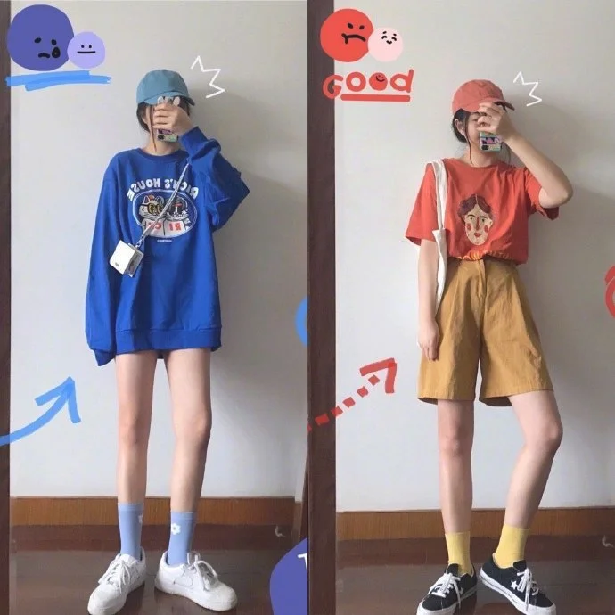 适合学生党女生的一组穿搭参考