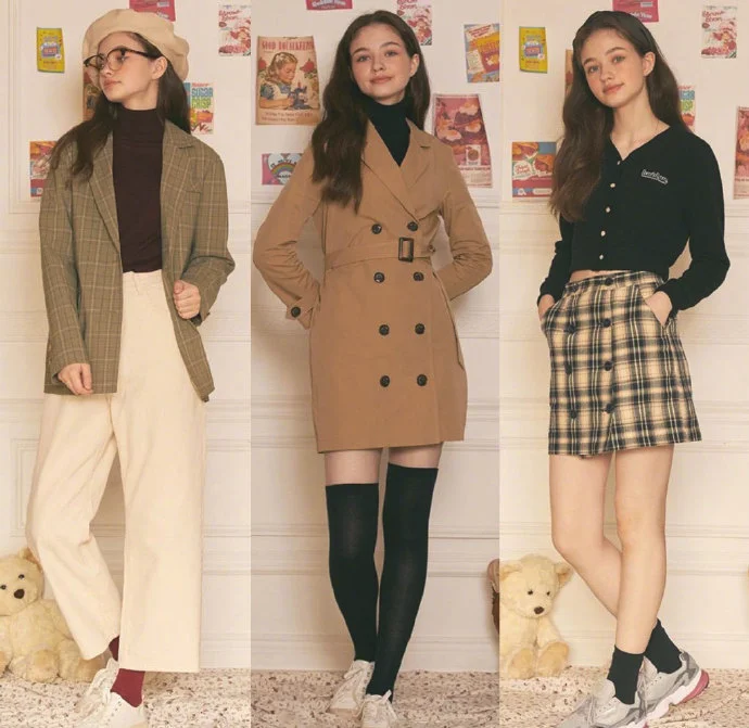 记录16岁时尚少女的学生日常穿搭look