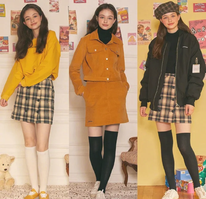 记录16岁时尚少女的学生日常穿搭look