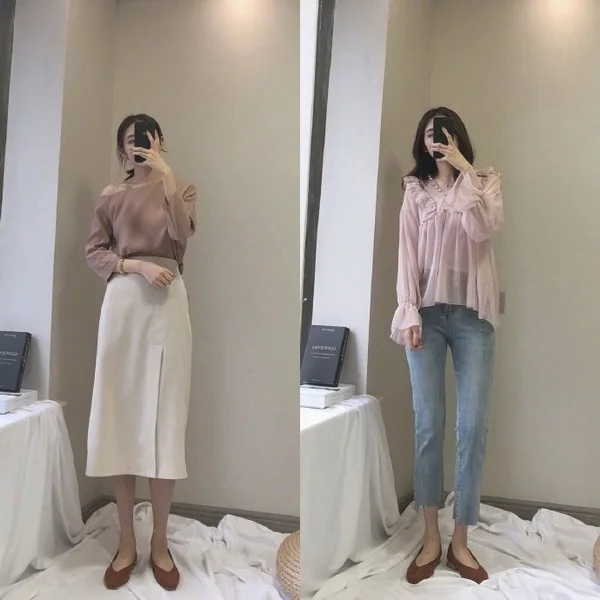 早秋气质女生的通勤风穿搭示范