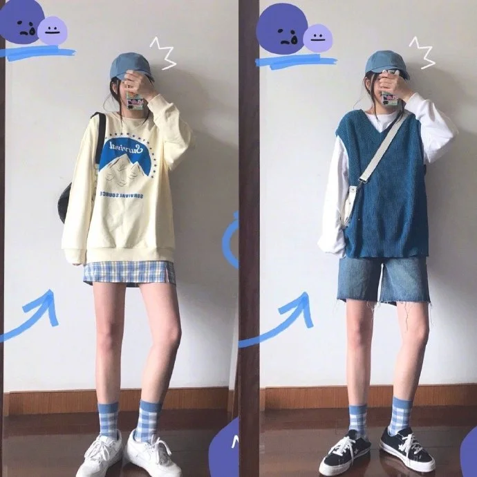 适合学生党女生的一组穿搭参考