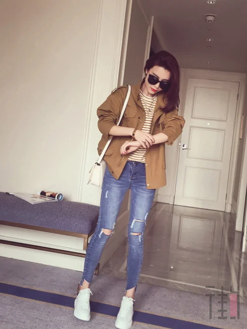 春季显瘦牛仔裤,穿出纸片人的feel