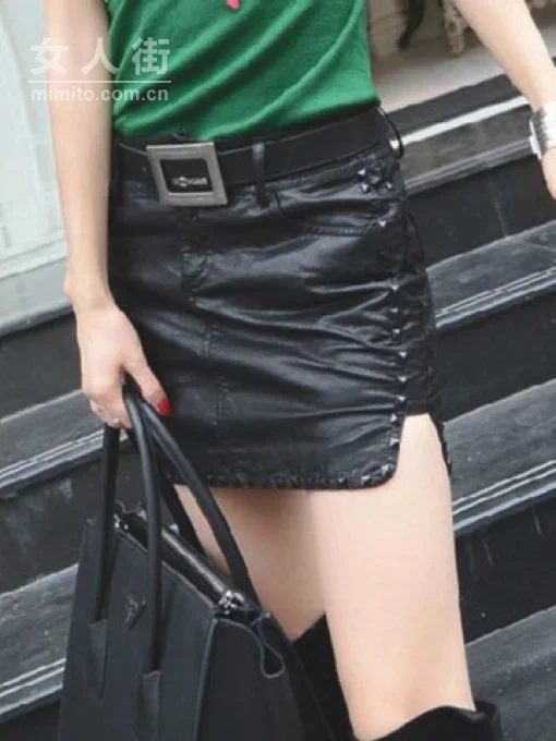 时尚妖精的穿搭，一定少不了皮裙