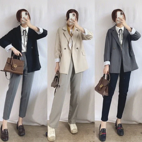 温柔气质小姐姐的27套初秋日常通勤穿搭