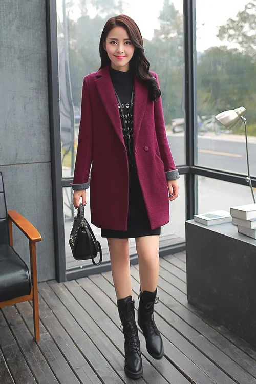 像女明星一样穿！长款呢子大衣示范