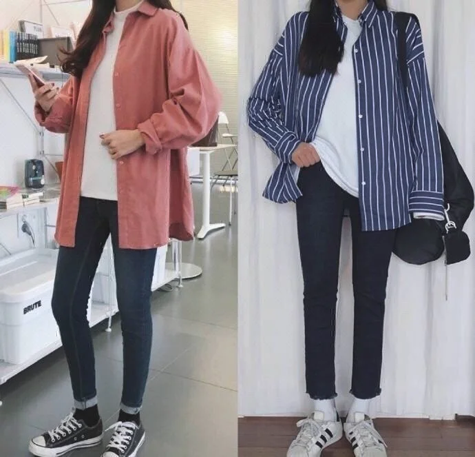 2019春季女生衬衫搭配图片大全