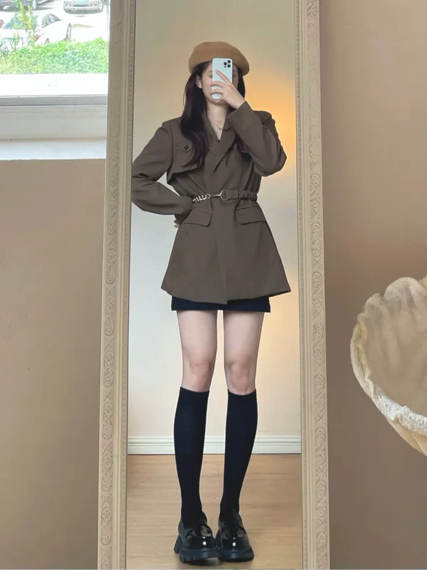 158小个子女生！巨好看的西装风衣外套穿搭合集