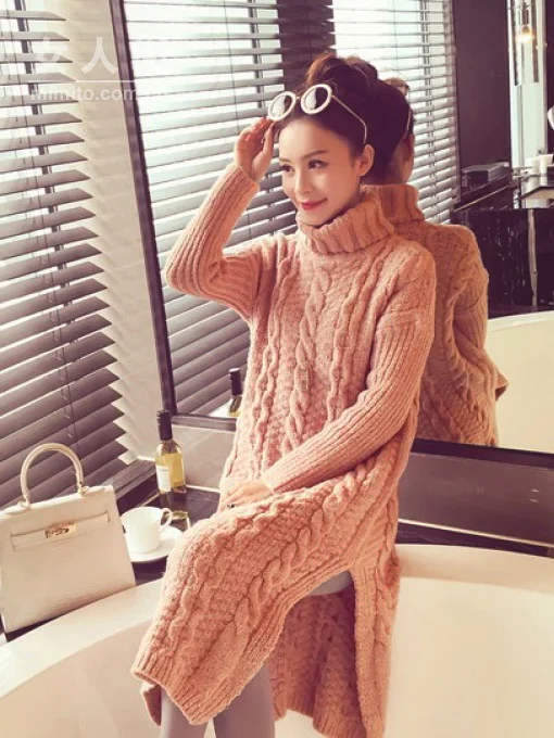 冬季显瘦遮臀杀,少不了的毛衣裙!