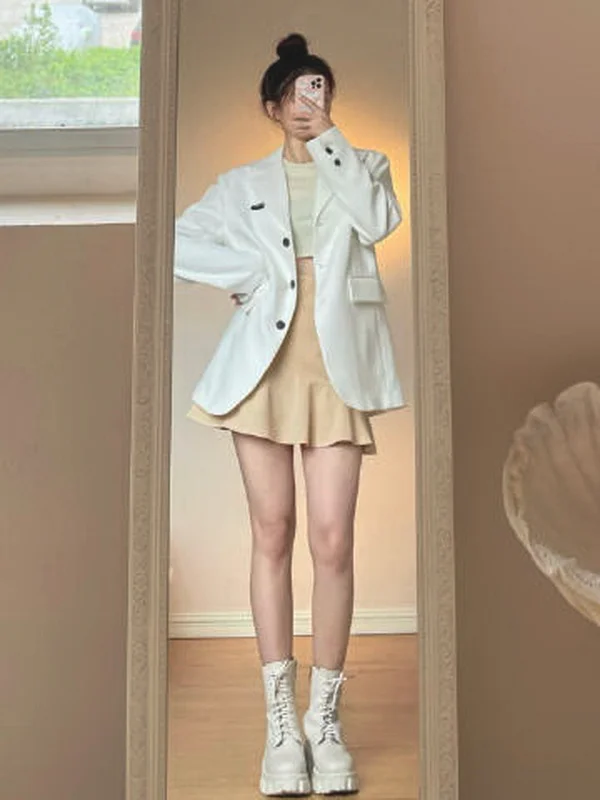 158小个子女生！巨好看的西装风衣外套穿搭合集