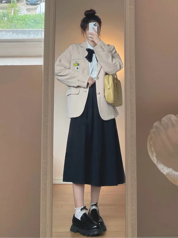 158小个子女生！巨好看的西装风衣外套穿搭合集