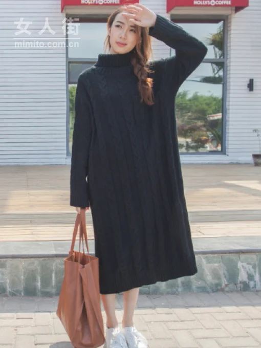 冬季显瘦遮臀杀,少不了的毛衣裙!