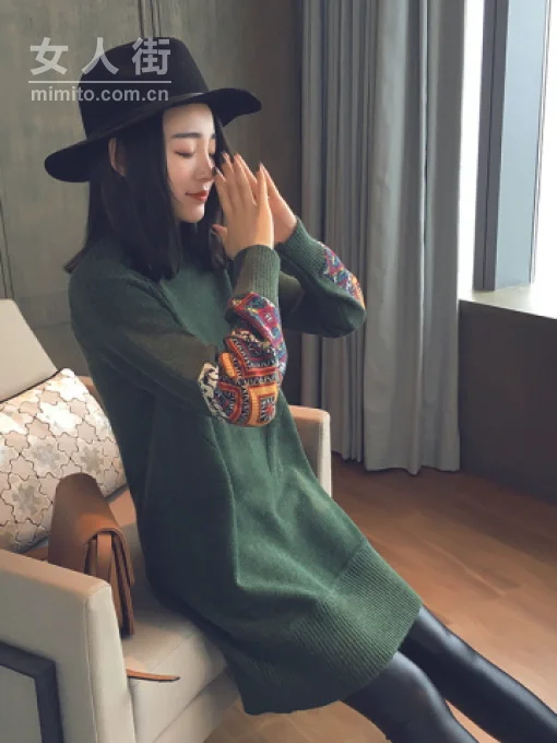 冬季显瘦遮臀杀,少不了的毛衣裙!