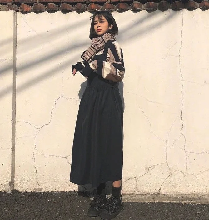 适合帅气酷女孩的冬季日常穿搭